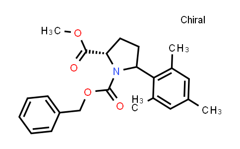 CAS No. 1051505-82-8, O1-benzyl O2-methyl (2S)-5-(2,4,6-trimethylphenyl)pyrrolidine-1,2-dicarboxylate