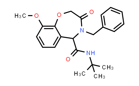 CAS No. 953058-35-0, 4-benzyl-N-tert-butyl-9-methoxy-3-oxo-2,3,4,5-tetrahydro-1,4-benzoxazepine-5-carboxamide