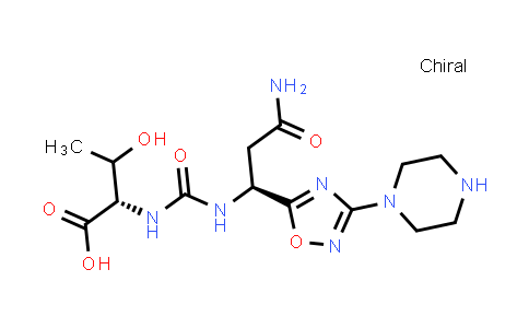 CAS No. 2005454-12-4, (2S)-2-[[(1S)-3-amino-3-oxo-1-(3-piperazin-1-yl-1,2,4-oxadiazol-5-yl)propyl]carbamoylamino]-3-hydroxy-butanoic acid