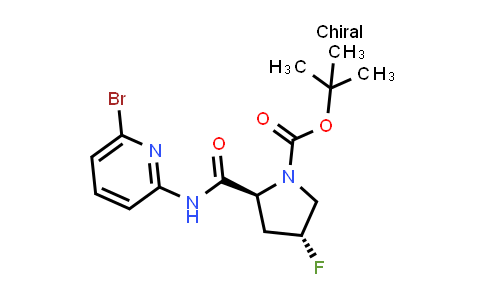 CAS No. 1903745-20-9, tert-butyl (2S,4R)-2-[(6-bromo-2-pyridyl)carbamoyl]-4-fluoro-pyrrolidine-1-carboxylate