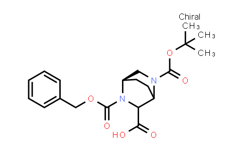 CAS No. 2382801-77-4, (1R)-2-benzyloxycarbonyl-5-tert-butoxycarbonyl-2,5-diazabicyclo[2.2.2]octane-3-carboxylic acid