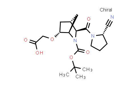 CAS No. 851389-64-5, 2-[[(1R,3S,4S,6R)-2-tert-butoxycarbonyl-3-[(2S)-2-cyanopyrrolidine-1-carbonyl]-2-azabicyclo[2.2.1]heptan-6-yl]oxy]acetic acid