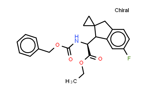 CAS No. 2607136-80-9, ethyl (2S)-2-(benzyloxycarbonylamino)-2-(6'-fluorospiro[cyclopropane-1,2'-indane]-1'-yl)acetate