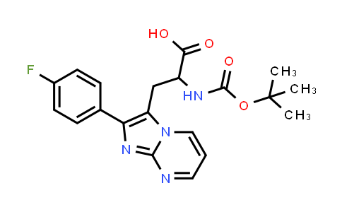 DY851152 | 1379872-79-3 | 2-(tert-butoxycarbonylamino)-3-[2-(4-fluorophenyl)imidazo[1,2-a]pyrimidin-3-yl]propanoic acid