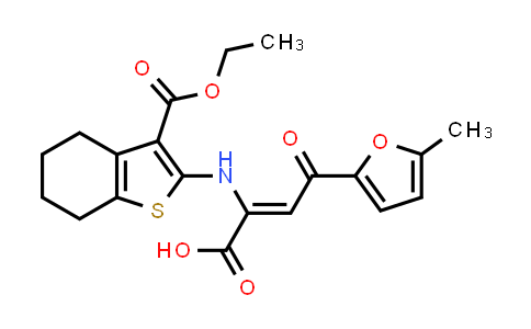 DY851157 | 1485056-95-8 | (Z)-2-[(3-ethoxycarbonyl-4,5,6,7-tetrahydrobenzothiophen-2-yl)amino]-4-(5-methyl-2-furyl)-4-oxo-but-2-enoic acid