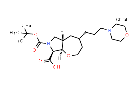 DY851169 | 2744245-70-1 | (4S,5aS,8S,8aR)-7-tert-butoxycarbonyl-4-(3-morpholinopropyl)-2,3,4,5,5a,6,8,8a-octahydrooxepino[2,3-c]pyrrole-8-carboxylic acid