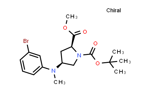 DY851170 | 2442511-77-3 | O1-tert-butyl O2-methyl (2S,4S)-4-(3-bromo-N-methyl-anilino)pyrrolidine-1,2-dicarboxylate