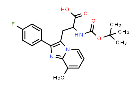 CAS No. 1379874-40-4, 2-(tert-butoxycarbonylamino)-3-[2-(4-fluorophenyl)-8-methyl-imidazo[1,2-a]pyridin-3-yl]propanoic acid