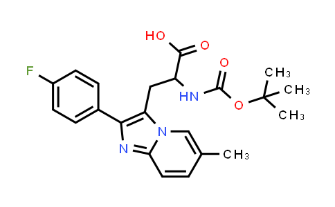 DY851173 | 1379886-56-2 | 2-(tert-butoxycarbonylamino)-3-[2-(4-fluorophenyl)-6-methyl-imidazo[1,2-a]pyridin-3-yl]propanoic acid