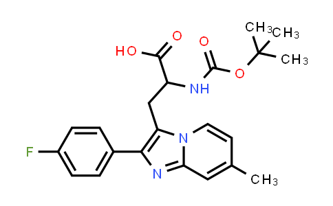 CAS No. 1379832-40-2, 2-(tert-butoxycarbonylamino)-3-[2-(4-fluorophenyl)-7-methyl-imidazo[1,2-a]pyridin-3-yl]propanoic acid