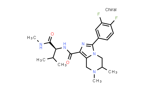 DY851184 | 1229009-43-1 | 3-(3,4-difluorophenyl)-6,7-dimethyl-N-[(1S)-2-methyl-1-(methylcarbamoyl)propyl]-6,8-dihydro-5H-imidazo[1,5-a]pyrazine-1-carboxamide