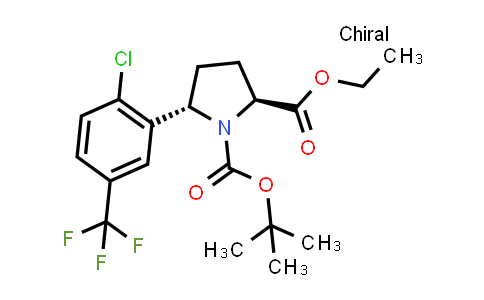 1648890-05-4 | O1-tert-butyl O2-ethyl (2S,5S)-5-[2-chloro-5-(trifluoromethyl)phenyl]pyrrolidine-1,2-dicarboxylate