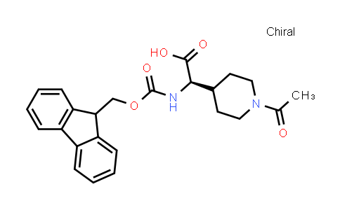 CAS No. 2349665-89-8, (2R)-2-(1-acetyl-4-piperidyl)-2-(9H-fluoren-9-ylmethoxycarbonylamino)acetic acid