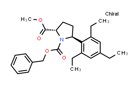 1051505-92-0 | O1-benzyl O2-methyl (2S,5S)-5-(2,4,6-triethylphenyl)pyrrolidine-1,2-dicarboxylate