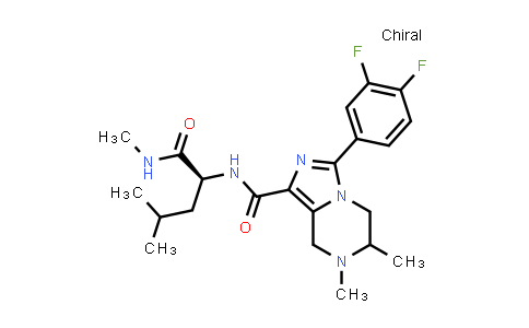 DY851214 | 1229009-47-5 | 3-(3,4-difluorophenyl)-6,7-dimethyl-N-[(1S)-3-methyl-1-(methylcarbamoyl)butyl]-6,8-dihydro-5H-imidazo[1,5-a]pyrazine-1-carboxamide