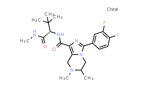 CAS No. 1229009-34-0, 3-(3,4-difluorophenyl)-N-[(1S)-2,2-dimethyl-1-(methylcarbamoyl)propyl]-6,7-dimethyl-6,8-dihydro-5H-imidazo[1,5-a]pyrazine-1-carboxamide