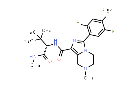 CAS No. 1160158-34-8, N-[(1S)-2,2-dimethyl-1-(methylcarbamoyl)propyl]-7-methyl-3-(2,4,5-trifluorophenyl)-6,8-dihydro-5H-imidazo[1,5-a]pyrazine-1-carboxamide