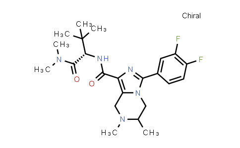 DY851233 | 1229009-37-3 | 3-(3,4-difluorophenyl)-N-[(1S)-1-(dimethylcarbamoyl)-2,2-dimethyl-propyl]-6,7-dimethyl-6,8-dihydro-5H-imidazo[1,5-a]pyrazine-1-carboxamide