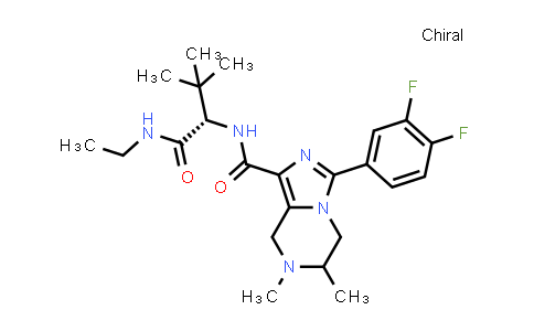 CAS No. 1229008-36-9, 3-(3,4-difluorophenyl)-N-[(1S)-1-(ethylcarbamoyl)-2,2-dimethyl-propyl]-6,7-dimethyl-6,8-dihydro-5H-imidazo[1,5-a]pyrazine-1-carboxamide