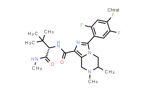 CAS No. 1229009-35-1, N-[(1S)-2,2-dimethyl-1-(methylcarbamoyl)propyl]-6,7-dimethyl-3-(2,4,5-trifluorophenyl)-6,8-dihydro-5H-imidazo[1,5-a]pyrazine-1-carboxamide
