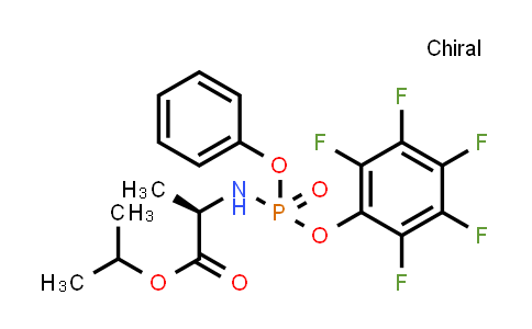 CAS No. 1496551-91-7, isopropyl (2R)-2-[[(2,3,4,5,6-pentafluorophenoxy)-phenoxy-phosphoryl]amino]propanoate