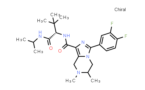CAS No. 1229009-38-4, 3-(3,4-difluorophenyl)-N-[(1S)-1-(isopropylcarbamoyl)-2,2-dimethyl-propyl]-6,7-dimethyl-6,8-dihydro-5H-imidazo[1,5-a]pyrazine-1-carboxamide