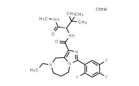 DY851254 | 1160160-34-8 | N-[(1S)-2,2-dimethyl-1-(methylcarbamoyl)propyl]-8-ethyl-3-(2,4,5-trifluorophenyl)-5,6,7,9-tetrahydroimidazo[1,5-a][1,4]diazepine-1-carboxamide