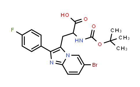 DY851261 | 1379886-50-6 | 3-[6-bromo-2-(4-fluorophenyl)imidazo[1,2-a]pyridin-3-yl]-2-(tert-butoxycarbonylamino)propanoic acid
