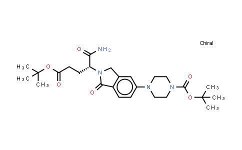 CAS No. 2229725-86-2, tert-butyl 4-[2-[(1R)-4-tert-butoxy-1-carbamoyl-4-oxo-butyl]-1-oxo-isoindolin-5-yl]piperazine-1-carboxylate