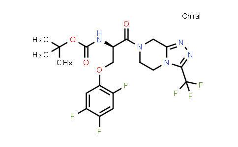 CAS No. 1119881-22-9, tert-butyl N-[(1R)-2-oxo-2-[3-(trifluoromethyl)-6,8-dihydro-5H-[1,2,4]triazolo[4,3-a]pyrazin-7-yl]-1-[(2,4,5-trifluorophenoxy)methyl]ethyl]carbamate