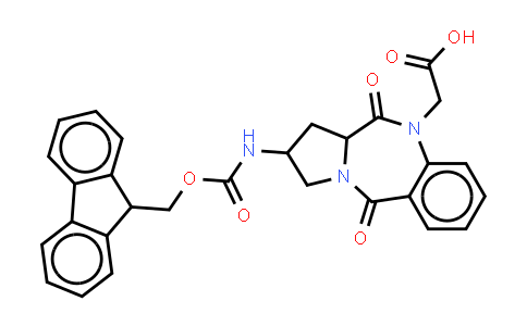 CAS No. 2700454-69-7, 2-[8-(9H-fluoren-9-ylmethoxycarbonylamino)-6,11-dioxo-6a,7,8,9-tetrahydropyrrolo[2,1-c][1,4]benzodiazepin-5-yl]acetic acid
