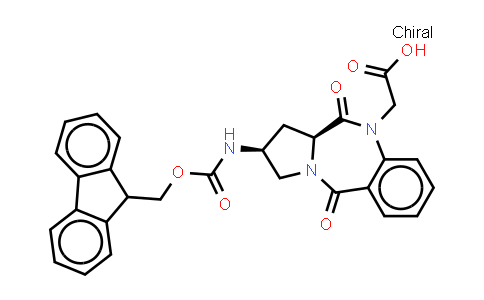 CAS No. 1219953-65-7, 2-[(6aS,8S)-8-(9H-fluoren-9-ylmethoxycarbonylamino)-6,11-dioxo-6a,7,8,9-tetrahydropyrrolo[2,1-c][1,4]benzodiazepin-5-yl]acetic acid