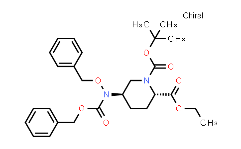 DY851281 | 2387564-77-2 | O1-tert-butyl O2-ethyl (2S,5R)-5-[benzyloxy(benzyloxycarbonyl)amino]piperidine-1,2-dicarboxylate