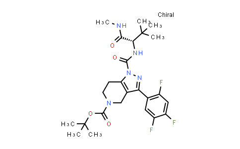 DY851283 | 1231908-64-7 | tert-butyl 1-[[(1S)-2,2-dimethyl-1-(methylcarbamoyl)propyl]carbamoyl]-3-(2,4,5-trifluorophenyl)-6,7-dihydro-4H-pyrazolo[4,3-c]pyridine-5-carboxylate