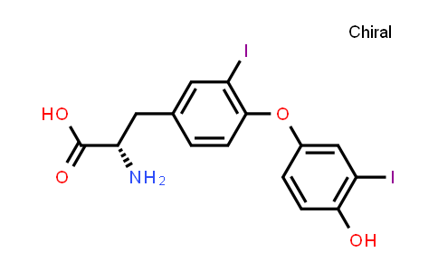 CAS No. 70-40-6, (2S)-2-amino-3-[4-(4-hydroxy-3-iodo-phenoxy)-3-iodo-phenyl]propanoic acid