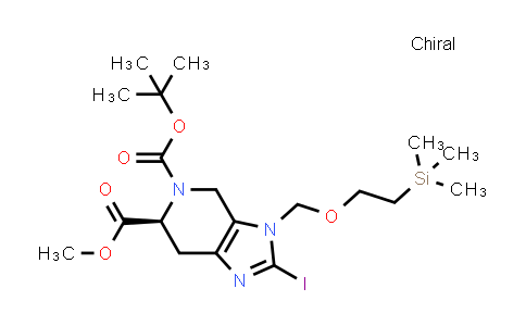 2243987-13-3 | O5-tert-butyl O6-methyl (6S)-2-iodo-3-(2-trimethylsilylethoxymethyl)-6,7-dihydro-4H-imidazo[4,5-c]pyridine-5,6-dicarboxylate