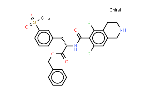 CAS No. 1194864-18-0, benzyl (2S)-2-[(5,7-dichloro-1,2,3,4-tetrahydroisoquinoline-6-carbonyl)amino]-3-(3-methylsulfonylphenyl)propanoate