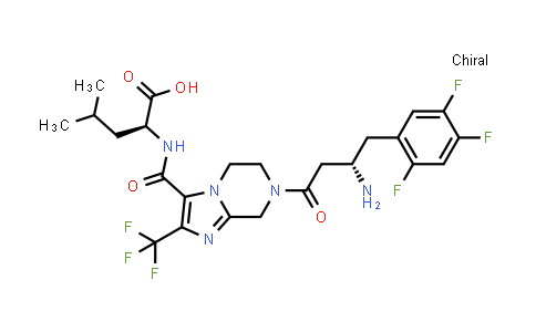 CAS No. 1619939-53-5, (2S)-2-[[7-[(3S)-3-amino-4-(2,4,5-trifluorophenyl)butanoyl]-2-(trifluoromethyl)-6,8-dihydro-5H-imidazo[1,2-a]pyrazine-3-carbonyl]amino]-4-methyl-pentanoic acid