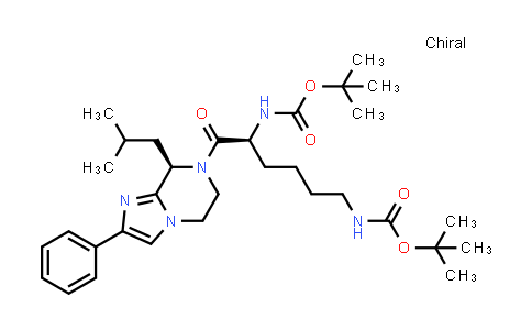 DY851299 | 2690417-92-4 | tert-butyl N-[(1S)-5-(tert-butoxycarbonylamino)-1-[(8R)-8-isobutyl-2-phenyl-6,8-dihydro-5H-imidazo[1,2-a]pyrazine-7-carbonyl]pentyl]carbamate