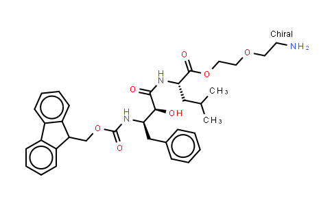 CAS No. 1239943-19-1, 2-(2-aminoethoxy)ethyl (2S)-2-[[(2S,3R)-3-(9H-fluoren-9-ylmethoxycarbonylamino)-2-hydroxy-4-phenyl-butanoyl]amino]-4-methyl-pentanoate