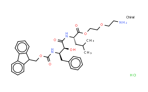 CAS No. 1239866-59-1, 2-(2-aminoethoxy)ethyl (2S)-2-[[(2S,3R)-3-(9H-fluoren-9-ylmethoxycarbonylamino)-2-hydroxy-4-phenyl-butanoyl]amino]-4-methyl-pentanoate;hydrochloride