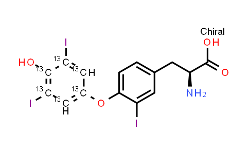 DY851305 | 1217676-14-6 | (2S)-2-amino-3-[4-(4-hydroxy-3,5-diiodo-(1,2,3,4,5,6-¹³C₆)cyclohexa-1,3,5-trien-1-yl)oxy-3-iodo-phenyl]propanoic acid
