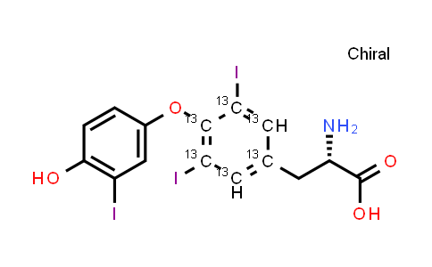 DY851306 | 1217473-60-3 | (2S)-2-amino-3-[4-(4-hydroxy-3-iodo-phenoxy)-3,5-diiodo-(1,2,3,4,5,6-¹³C₆)cyclohexa-1,3,5-trien-1-yl]propanoic acid