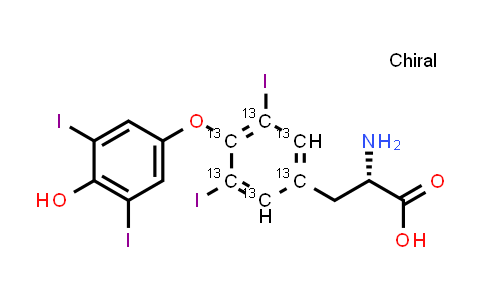 CAS No. 720710-30-5, (2S)-2-amino-3-[4-(4-hydroxy-3,5-diiodo-phenoxy)-3,5-diiodo-(1,2,3,4,5,6-¹³C₆)cyclohexa-1,3,5-trien-1-yl]propanoic acid