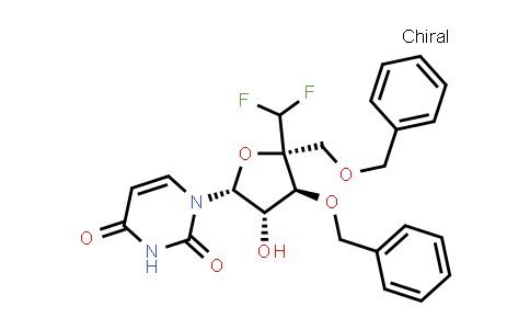 DY851325 | 1803126-18-2 | 1-[(2R,3S,4S,5R)-4-benzyloxy-5-(benzyloxymethyl)-5-(difluoromethyl)-3-hydroxy-tetrahydrofuran-2-yl]pyrimidine-2,4-dione