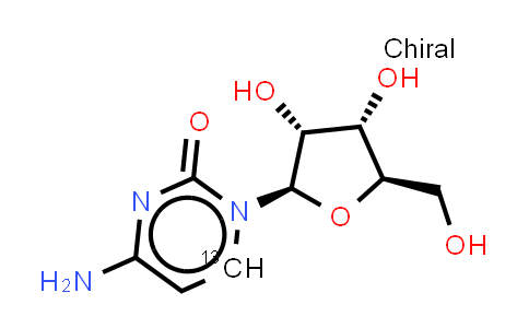 CAS No. 2940861-64-1, 4-amino-1-[(2R,3R,4S,5R)-3,4-dihydroxy-5-(hydroxymethyl)tetrahydrofuran-2-yl](6¹³C)pyrimidin-2-one