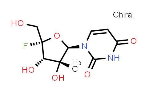 DY851336 | 1613589-04-0 | 1-[(2R,3R,4S,5S)-5-fluoro-3,4-dihydroxy-5-(hydroxymethyl)-3-methyloxolan-2-yl]-1,2,3,4-tetrahydropyrimidine-2,4-dione