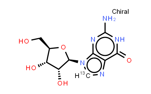 DY851340 | 247226-75-1 | 2-amino-9-[(2R,3R,4S,5R)-3,4-dihydroxy-5-(hydroxymethyl)oxolan-2-yl]-6,9-dihydro(8-¹³C)-1H-purin-6-one