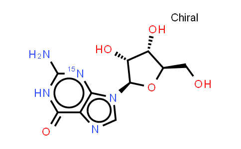 CAS No. 202933-46-8, 2-amino-9-[(2R,3R,4S,5R)-3,4-dihydroxy-5-(hydroxymethyl)oxolan-2-yl]-6,9-dihydro(3-¹⁵N)-1H-purin-6-one