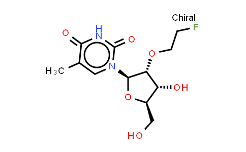 DY851345 | 860640-48-8 | 1-[(2R,3R,4R,5R)-3-(2-fluoroethoxy)-4-hydroxy-5-(hydroxymethyl)tetrahydrofuran-2-yl]-5-methyl-pyrimidine-2,4-dione